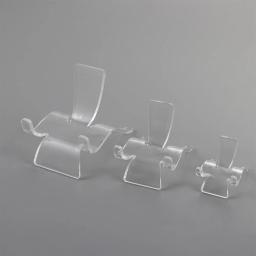 10 pçs acrílico transparente artesanato expositor para pequenos colecionáveis espécime geodes base suporte mineral suporte de exibição cavalete - Image 3