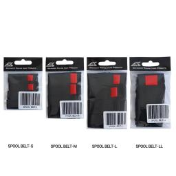 Shiqian carretel de linha de pesca de 4 peças/saco com flexível preto e vermelho elástico protetor de carretel de pesca polia acessórios s m l ll conjunto - Image 2