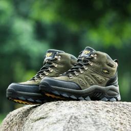 Botas impermeáveis ao ar livre para homens e mulheres, sapatos de inverno, caminhada, escalada, botas de montanha, tênis de caça - Image 5