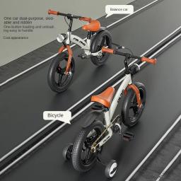 Chase verde nova bicicleta de equilíbrio infantil e bicicleta dois em um bicicleta deslizante para meninos e meninas de 2 a 8 anos roda auxiliar - Image 2