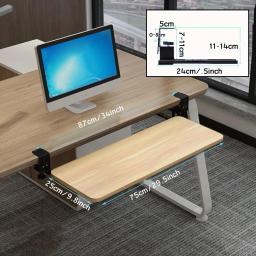 Ergonômico deslizante sob mesa teclado bandeja, braçadeira, plataforma do mouse, retrátil, undermount gaveta, sem ferramentas, atacado, 1pc - Image 2