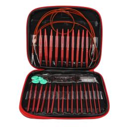 Agulhas De Tricô Set Vários Tamanhos Disponíveis Circular destacável Intercambiáveis Knitting Needles Kit Crochet com Saco De Armazenamento - Image 1