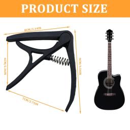 Capo guitarra clássica movimento ajustável, com almofada silicone macio, capo deslizante, 6 cordas, guitarra acústica - Image 6