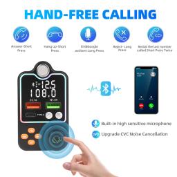 Transmissor FM sem fio Bluetooth 5.0 para carro, modulador PD, kit mãos livres de carregamento, áudio auxiliar, 3.1A, porta USB dupla - Image 5