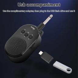 Amplificador recarregável de guitarra BT tipo C, alto-falante portátil plug-in para todas as guitarras elétricas, instrumentos de sopro, giratório de 270 °, 5W - Image 4