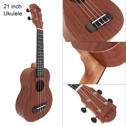Ukulele soprano/ukulele, de madeira, 15 trastes, 4 cordas, corda de violão havaí, instrumento musical, 21 polegadas - Image 1