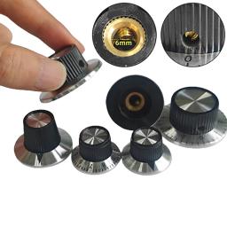 Botão de Pedal de Efeito Cromado para Guitarra, Amplificador AMP, Acessórios DIY, Indicação de Seta, Acessórios Vintage, 6mm, 1Pc - Image 2