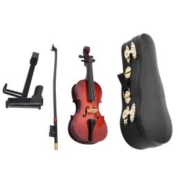 Réplica Miniatura De Madeira Do Violoncelo Com Caso, Presentes Musicais, Modelo Do Instrumento, Ornamentos, 5,5" - Image 2