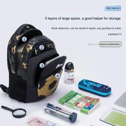 Sacos escolares de futebol para meninos, mochila de ombro, crianças, esportes, luz, grande capacidade, impermeável, crianças - Image 4