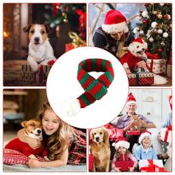 Espessamento malha pet cachecol, cachecóis quentes do cão, traje bonito do gato, malha, suprimentos de Natal - Image 5