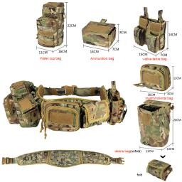 Yakeda-Multifuncional Outdoor Tactical Cinto, CS Caça Paintball Belt, Cinto de Combate, 5Pcs Set - Image 1