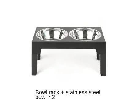 Elevado ajustável Dog Bowl Stand, tigela de comida para cães de aço inoxidável, alimentador antiderrapante para cães grandes e médios - Image 1