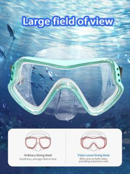 Máscaras de mergulho profissional conjunto para adultos, saia de silicone snorkeling, óculos anti-nevoeiro, óculos, equipamento de piscina - Image 2
