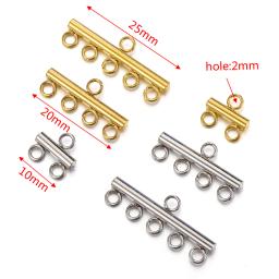 20 pçs de aço inoxidável colar pulseira camada fechos pingente gota conector fiança conectores diy para jóias que fazem suprimentos - Image 2