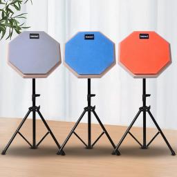 Madeira Drum prática Pad com suporte ajustável, instrumento de percussão Musical, treinamento Drum Pad, borracha, 8" - Image 5