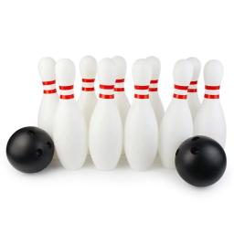Novo divertido conjunto de jogo de boliche plástico cor branca conjunto de boliche esportes jogos de boliche bola interior - Image 2