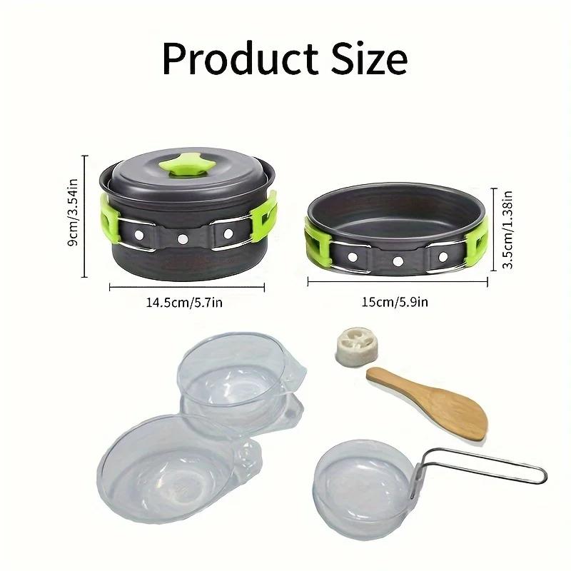 Conjunto de panelas de acampamento TARKA, utensílios de mesa para piquenique, utensílios de cozinha selvagens turísticos - Image 1