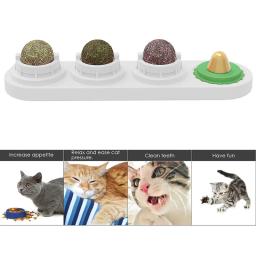 Catnip Ball for Cat, Bolas de moagem de dentes saudáveis Snacks Brinquedos Limpeza de dentes Dental Chew Lick Cat Toy, Suprimentos de hortelã - Image 3