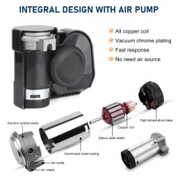 Chifre de caracol poderoso super alto para carro, chifre de ar elétrico compacto de tom duplo para o iate e barco do caminhão da motocicleta Harley, 12V, 150DB - Image 6