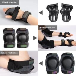 GOMOREON-Cotovelo e Joelheiras para Adultos e Crianças, Guardas, Esporte, Equipamento de Proteção para Skate, Patinação, Scooter, Ciclismo, Juventude - Image 3