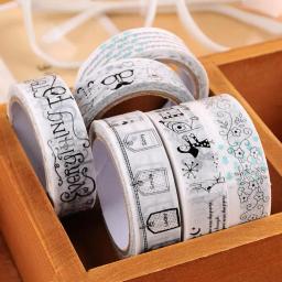 Fitas decorativas do escritório coreano, fita adesiva adesiva, Washi Tape, Scrapbooking Adesivos, Papelaria Kawaii Cartoon, Diário, 1 Pc - Image 4