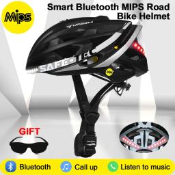 Ciclismo Capacete Mips Anti-colisão Segurança Capacete de Bicicleta Inteligente Música Bluetooth Capacetes de Bicicleta Callable Cap Ciclismo com Luz Led - Image 1