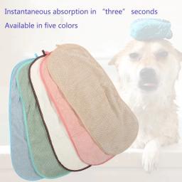 Toalha de banho pet microfibra com bolso, cobertor de secagem ultra absorvente para cães pequenos e gatos - Image 3
