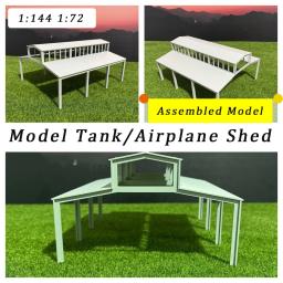 Tanque Avião Shed Montado Modelo De Brinquedos, Modelo De Construção Em Miniatura, Diorama De Layout De Cena Militar, Escala 1:72, 1:144 - Image 6