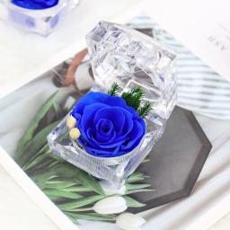 Imortal Preservado Rose Flower Decorações, Real Crystal Box, Casamento, Valentim, Aniversário, Aniversário, Presentes Criativos - Image 1