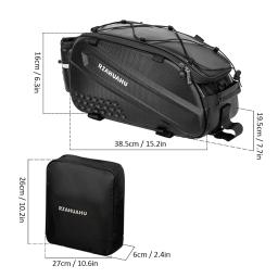 Lixada-Saco impermeável do assento traseiro de bicicleta, Bike Rack Trunk, Ciclismo Bagagem Pannier, 2 Side Hanging Bags, 3 em 1 - Image 5