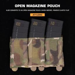 Atyudro tático 5.56/7.62mm bolsa leve batida triplo mag caça molle sistema paintball acessórios tiro saco da cintura - Image 3