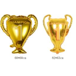 Tema esportivo copo de ouro campeão troféu festa celebração decoração suprimentos balões de filme de alumínio - Image 3