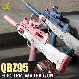 Arma de armazenamento elétrica automática para criança, jogo de tiro portátil verão ao ar livre, brinquedos de praia Fight Fantasy, QBZ95 - Image 1