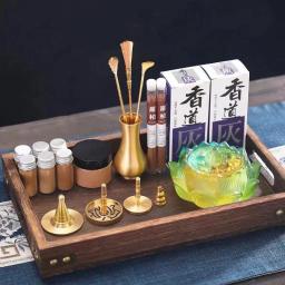 Portátil latão incenso fazendo kit, cera derreter queimador, DIY artesanal fragrância selo, ferramentas de moldagem, acessórios, 2023 - Image 2