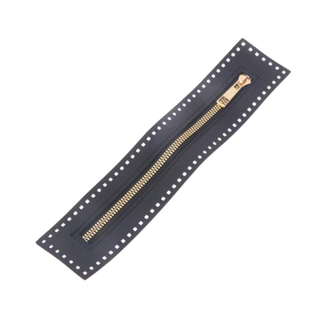 Zíper de Couro Substituível para Saco de Crochê - Acessório Ideal para Projetos DIY
