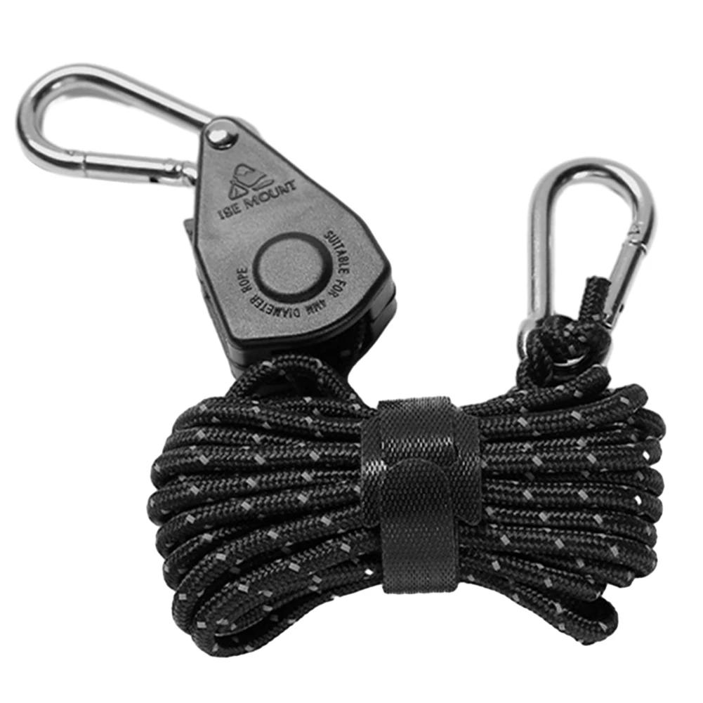 Corda ajustável Nylon Windproof Tent Fastener Corda Parachute Cord Guy Lines, Reflexivo para Camping, Caminhada Sobrevivência, 4mm - Image 1