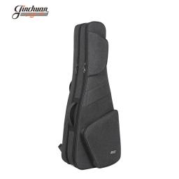 Jinchuan-saco de guitarra elétrica dupla, estojo macio, interior projetado para segurar 2 guitarras, Gig Bag, atacado - Image 5