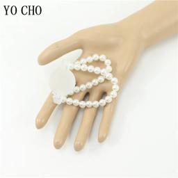 Pulseira Elástica Pérola para a Noiva, Acessórios para Decoração DIY, Handmade Corsage, Pulseira para Festa na Praia, 10 Pcs - Image 1
