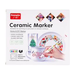 Kit cerâmico de pintura rupestre para crianças, conjunto de canetas de pedra, madeira de vidro, artesanato diy, arte suprimentos para crianças, 12 cores - Image 6
