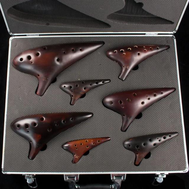 Ocarina de Cerâmica Profissional Time Orff: Instrumento Musical Raro e Decoração Exclusiva para Crianças com 12 Buracos