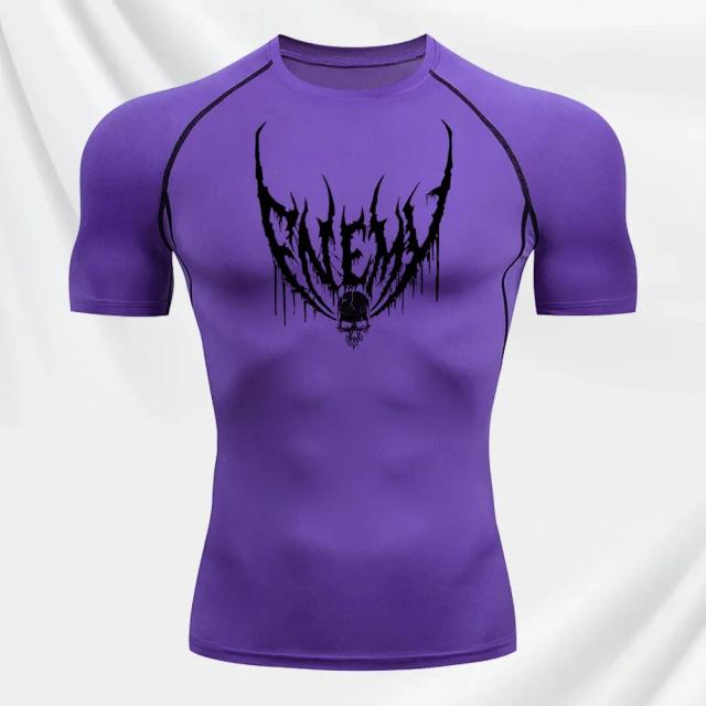 Camiseta de Compressão Masculina Ideal para Corrida e Ciclismo, Tamanhos S-3XL, Perfeita para Atividades ao Ar Livre no Verão