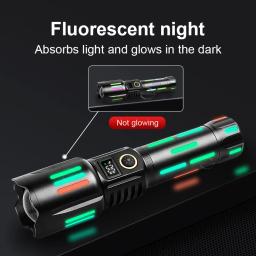 Lanterna led de alta potência, super brilhante, longo alcance, 5000m, recarregável, usb, ultra poderosa, tática, lâmpada de mão, acampamento - Image 2