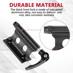 Universal bicicleta garfo dianteiro rack + suporte da roda traseira conjunto de alumínio garfo rack liberação rápida rack de teto para o armazenamento da bicicleta do telhado - Image 4