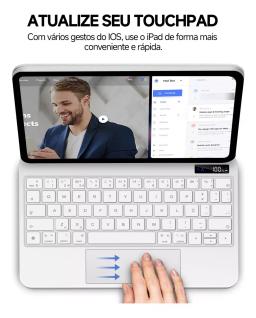 Teclado Magnético Rgb + Capa Para Apple iPad Pro 11 2018-2022 Air 4 Air 5 Air 6 11" - Image 4