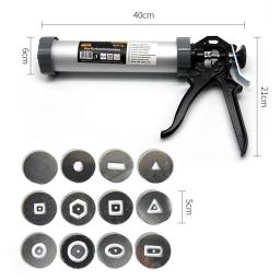 Oco lama vara extrusora conjunto de argila portátil apertando a arma, cerâmica modelagem ferramenta, DIY 12 tipos de macio - Image 6