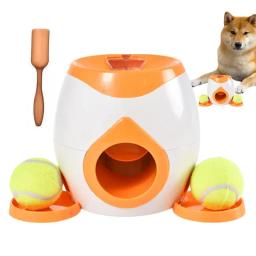 Máquina do lançador de bolas de tênis para cães, Bola dispensadora interativa, Brinquedos para cães, Alimentador inteligente não elétrico, interior e exterior - Image 1
