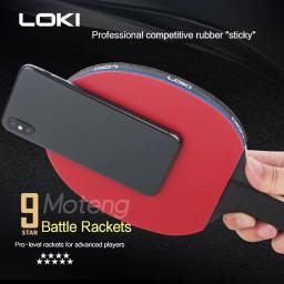 LOKI-9 Star Raquete De Tênis De Mesa Profissional, Lâmina De Carbono, Sticky Cake Sponge, PingPong Bat com RXTON Rubber Paddle, Alto Nível - Image 2