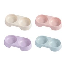 Premium duplo gato tigelas alimentador para animais de estimação suprimentos dispensador de alimentos pratos de alimentação para cães pequenos gatinho filhote de cachorro interior gatos suprimentos - Image 2