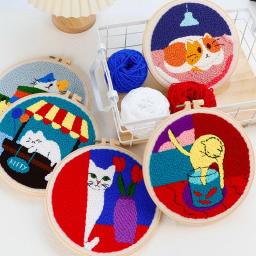 DIY Magic Pen Embroidery Set Kit Punch Needle Ferramenta de costura Vestuário de costura Remendo de tecelagem Ferramenta de tricô Acessórios de costura - Image 5