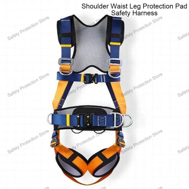 Cinto de Segurança de Corpo Completo de Cinco Pontos para Trabalho em Altura e Escalada ao Ar Livre, Equipamento de Proteção de Construção